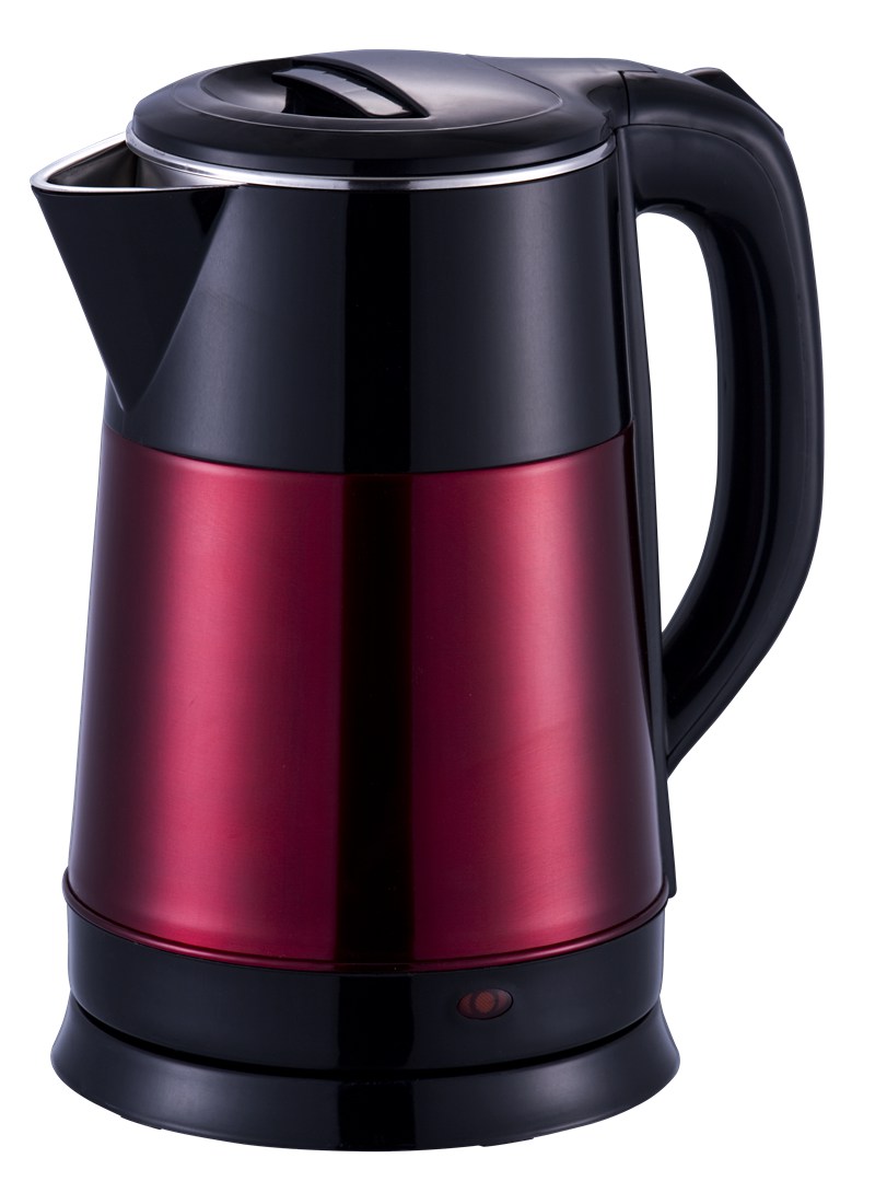 Bouilloire en acier inoxydable rouge foncé